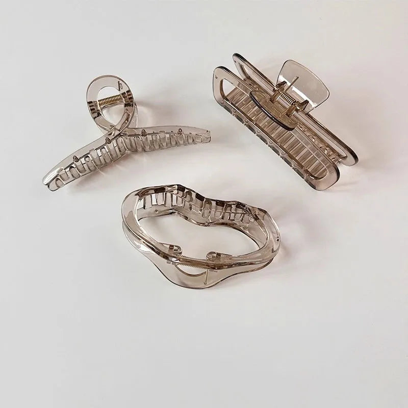 Transparent Geometric Hair Claw Clip