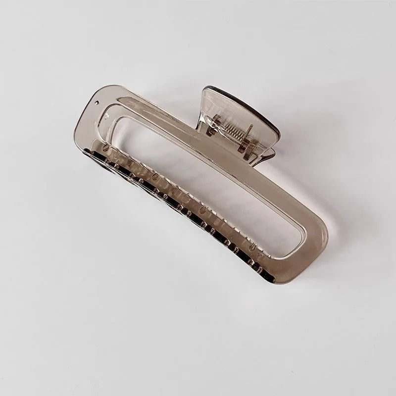 Transparent Geometric Hair Claw Clip