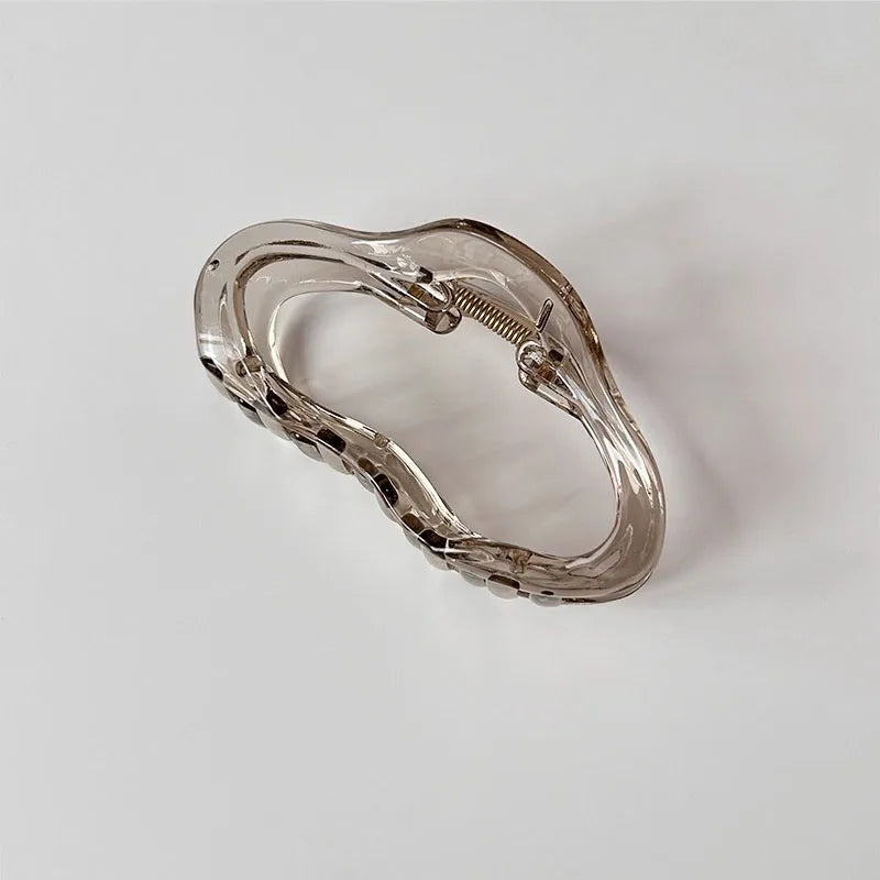 Transparent Geometric Hair Claw Clip