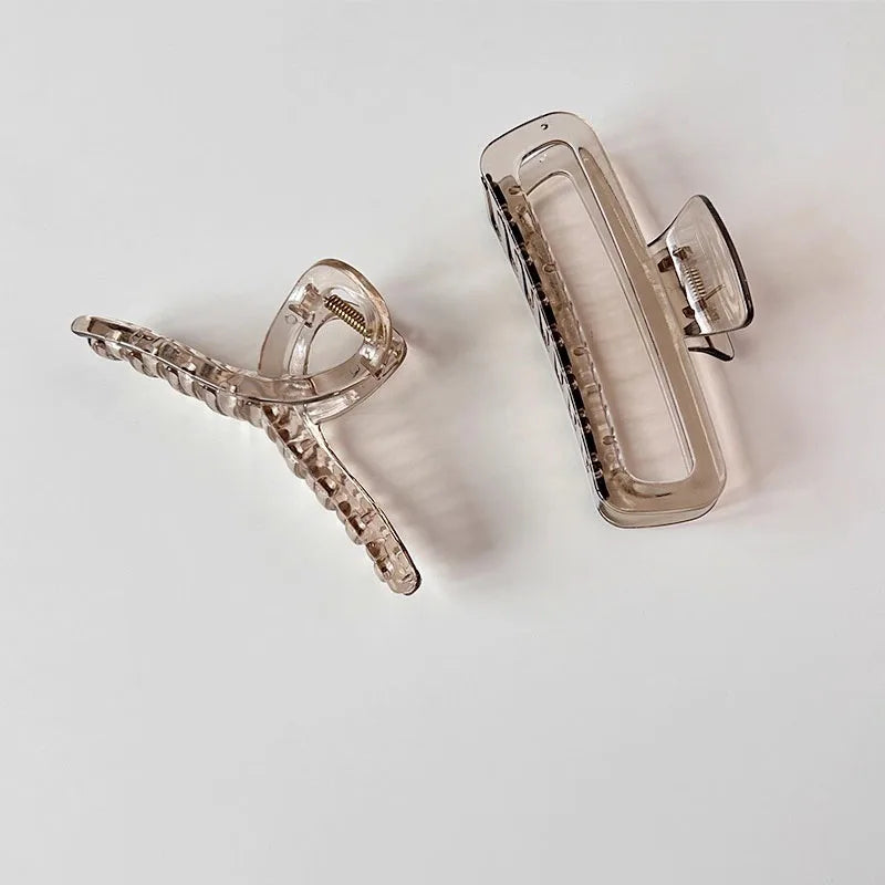 Transparent Geometric Hair Claw Clip