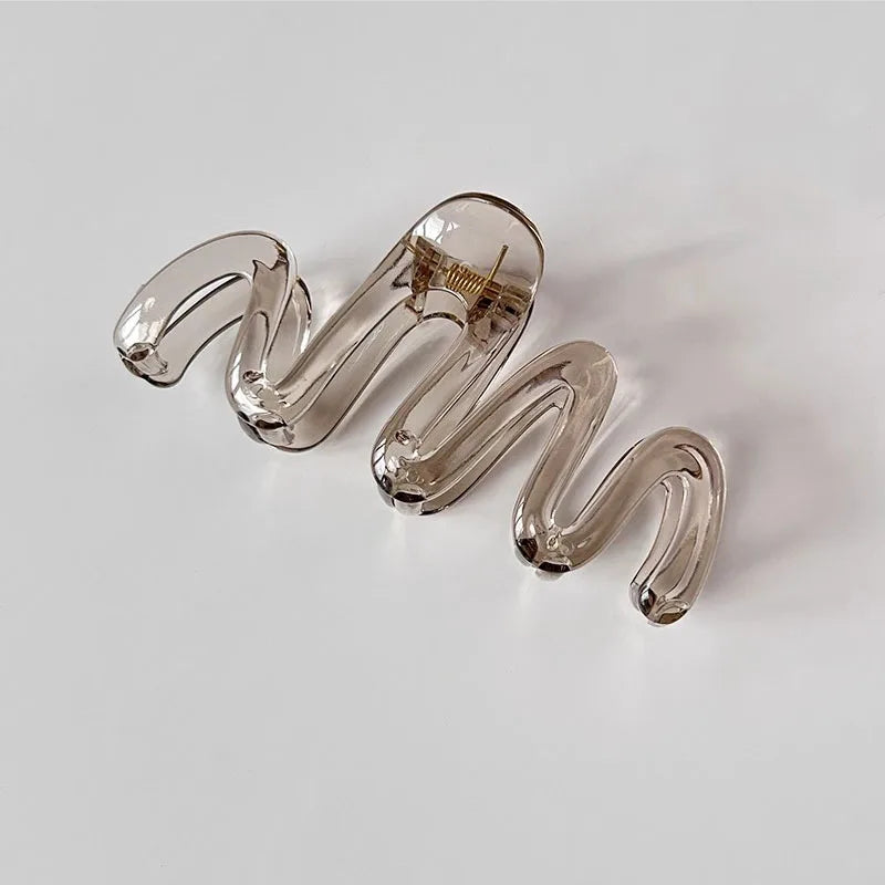 Transparent Geometric Hair Claw Clip
