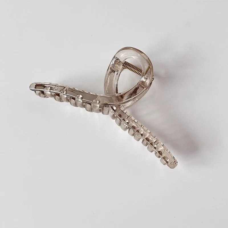 Transparent Geometric Hair Claw Clip